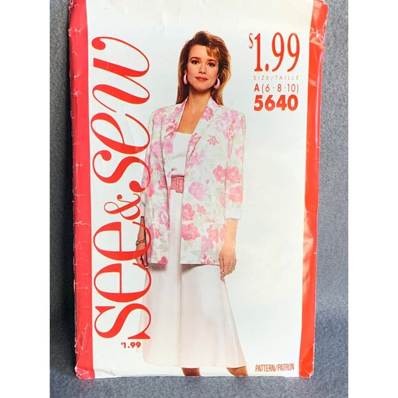 Butterick Misses Jacket Top Skirt Sewing Pattern sz 6-10 5640 - uncut - Picture 1 of 3
